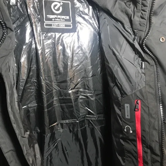TIGER FORCE Winter Active Coat Long Puffy Jacket for Men Hoodie Thickened Padded